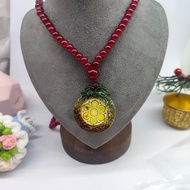 Glass Pendant Six-Character Mantra Oval Shurangama Mantra Pendant Six-Character Mantra Great Compass