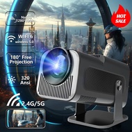 HY320 Barrel Projector F600 HD 4k Wireless Bluetooth+wifi Android Smart Projector