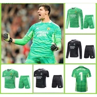 Jerssey Real Madrid Goalkeeper 23/24 Jersey Football Curtois Short-long Sleeve High Quality Set Baju