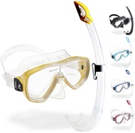 Cressi Adult Wide View Comfortable Snorkeling Mask & Snorkel - Onda & Mexico: made in Italy