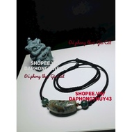 Super beautiful lightning bolt 5-eye dzi adapter, certified by Gia Cat