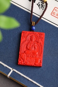 天然原礦硃砂精品紅砂普賢菩薩吊墜  精品原創 硃砂含量高達95%以