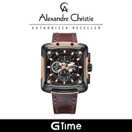 [Official Warranty] Alexandre Christie 3039MCLBRBA Women's Brown Dial Leather Strap Watch