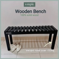 Wooden Bench Solid Wood Waterproof Indoor Outdoor Bench Chair / Bangku Panjang