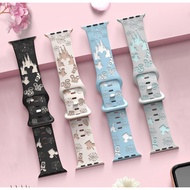 3D Imprint Castle Silicone Strap For Watch Series10, Series9 Series8 Series7 Series 6 5 4 3 2 1,SE ,