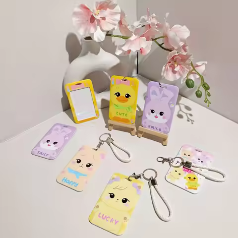 BPTeam Cartoon Theme Card Holder and Lanyard Set｜Exclusive fan gift！Collect all Lisa、Jenni、Jisoo、Ros