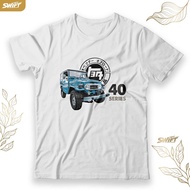 Kaos Blue Toyota Landcruiser FJ-40 land cruiser FJ 40 FJ40 OFFROAD TSHIRT BAJU DISTRO