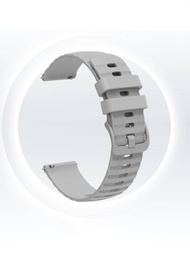 2024新品1pc中性多色經典柔軟矽膠運動手錶錶帶,適用於華為watch Gt 3 Pro /三星galaxy Watch 4 20mm矽膠運動錶帶