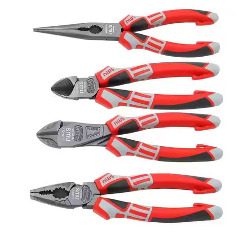 6-8 Inch CR-V Steel Pliers Set Needle Nose Diagonal Cutting Pliers Industrial Hand Tools for Electri
