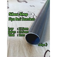 Seamless Iron Pipe Od 27.5mm / Id 25.5mm Thickness 1mm Length 20cm to 100cm
