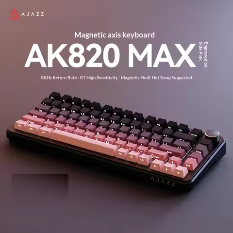 Ajazz AK820Max Magnetic Axis Side Engraved Mechanical Keyboard Wired RT Adjustable Key Travel Low La