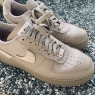 Nike 解構 沙色 Air Force 拼接 皮革 標籤 AF1 灰褐 灰杏 奶茶 卡其 耐吉 中性