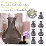 H12 - Wooden Tulip Vase Essential Oil Aroma Diffuser Ultrasonic