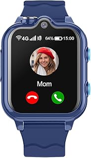 DDIOYIUR Smart Watch for Kids, 4G Kids GPS Watch with WiFi, SMS, Call, Voice &amp; Video Chat, Bluetooth, Audio Recording, Alarm, Pedometer, Kids Smart Watch Christmas Birthday Gifts for 4-16 Students.