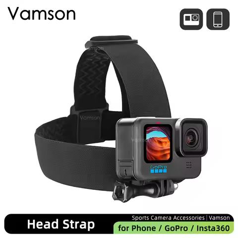 Vamson for Gopro 10 9 8 7 6 5 Accessories Head Belt Strap Mount Adjustable For Gopro Hero 10 9 6 5 4