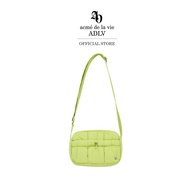 ADLV [acme de la vie] กระเป๋ารุ่น New Symbol Rivet Quilting Cross Bag  Lime Yellow (50013SRVBGU_F3YL