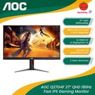 AOC Q27G4F 27" QHD 180Hz IPS Gaming Monitor