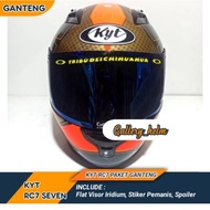 Helm Kyt Full Face | Helm Kyt Rc7 #16 Orange Fluo Paket Ganteng