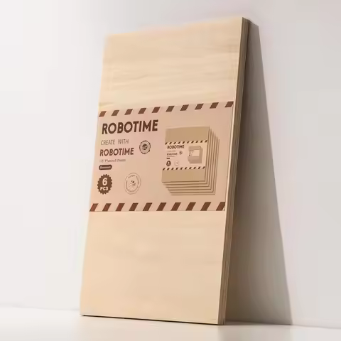Robotime 6 Pcs Basswood Sheets 1/8 3mm Basswood 1/8 Plywood Thin Wood Sheets for Craft Projects 12"x