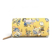 Cath Kidston x Peanuts Special Edition ฉบับพิเศษ Continental Zip Wallet กระเป๋าสตางค์ซิปยาว Water Resistant กันน้ำ Matt Oilcloth Long Zipped Purse Snoopy Kingswood Rose ลายสนูปปี้และดอกไม้ Yellow