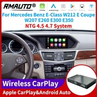 RMAUTO Apple ไร้สายคาร์เพลย์ NTG 4.5 4.7สำหรับ Mercedes Benz E-Class W212 E-Coupe E300 E260 W207 E35