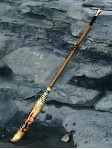 Bamboo Fishing Rod Short Section Stream Fishing Rod Convenient Family Fishing Rod for Small Objects