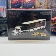 Mini GT MGTS0009 Corvette Racing C8.R Racing Transporter Set Mijo Exclusive