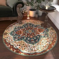 Round Rug Circle Area Rug Floor Mat Carpet Distressed Non Slip Area Rug Round Rugs for Living Room, 