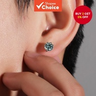 1Ct Mosan Diamond Simulant Earrings for Women 6-prong Snowflake Wedding Gift Jewelry