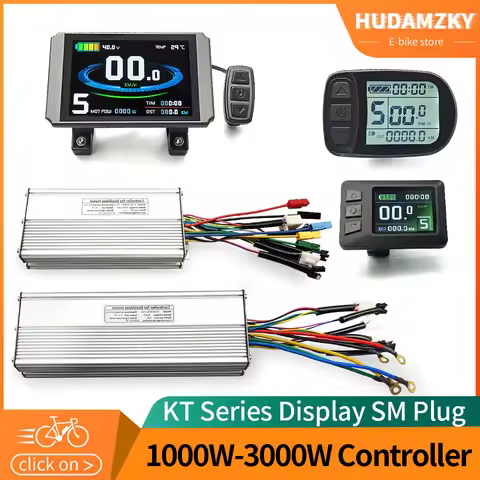 KT Ebike 30A 35A 50A 1000W 1500W 3000W Controller and Display 36V/48V LCD5 LCD7C LCD8H Electric Bicy