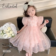 [ENCHANTED PRINCESS] Girls' cheongsam dress, new Chinese style flared PRINCESS dress, baby girl mesh