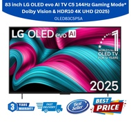LG OLED83C5PSA 83 INCH OLED EVO AI 4K SMART TV - 3 YEARS SINGAPORE WARRANTY - 83C5 - 2025 MODEL - NE