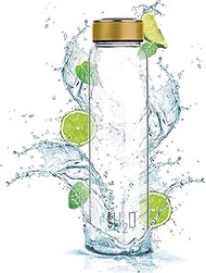 CELLO H2O Borosilicate Glass Water Bottle | Glass Fridge Bottle | Wide mouth for Easy Cleaning | Bot