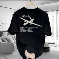 UNISEX DISTRO REGULAR T-SHIRT, ARMY MQ-9 REAPER DRONE MOTIF, PREMIUM DTF PRINT, ANTI-CRACK, SOFT MAT