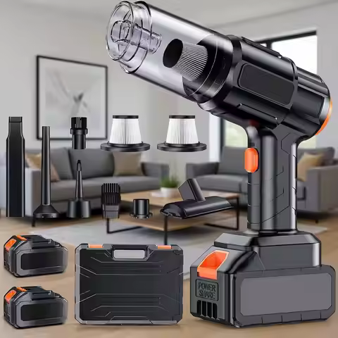 Portable Cordless 35000PA High Power Suction & Blower, Handheld Vacuum Cleaner for Car, Home, Deskto