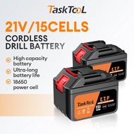 TASKTOOL 2888VF 988VF cordless drill battery 21V large capacity lithium battery power tools replacem
