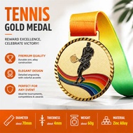 Zinc Alloy 2.76 Inches Tennis Tournament Medal Club Souvenirs