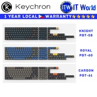 Keychron PBT Keyboard Low Profile Double Shot LSA keycap 133 keys (Knight | Royal | Carbon) | itw