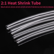 Ultra Thin Transparent Clear Heat Shrink Tube 2:1 Shrinkable Tubing Sleeving Wrap Wire Kits Dia 0.8/