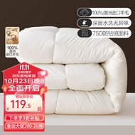 百丽丝 澳洲进口羊毛被100纯羊毛被子被芯加厚保暖冬被抗菌春秋被 【100%澳毛】抗菌羊毛春秋被 双人被1.5/1.8米(被芯200*230cm)