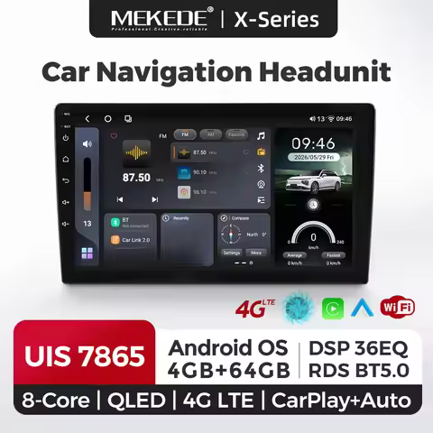 Android Universal 9/10 Inch Car Radio DVD-Player 4G+64G 8-Core UIS7865 Wireless Carplay AUTO Navigat