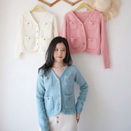 Seon AH CARDI KOREAN CARDIGAN SWEATHER KOREA SWEATER Women PREMIUM Knitting Material