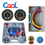 Go CooL R134 GAS Air Cond Diagnostic AC 13.6KG A/C Manifold set Gauge meter Aircond Kereta