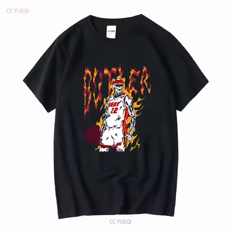 Miami City Basketball Team Heat Inspired Sz S XL Quality Oversized Boxy T Shirt long or short sleeve
