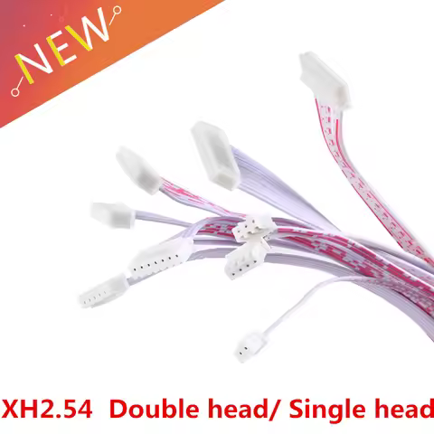 25Pcs 26AWG JST 2.54mm Pitch Connector Cable XH2.54 Plug Line length 20/10CM Red and white 2P/3P/4P/