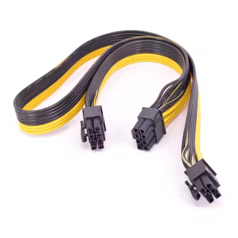 PCI-e 6 Pin to 2 Ports 6+2 Pin 8 Pin GPU 6Pin to 8pin Power Supply Cable for Cooler Master Silent Pr