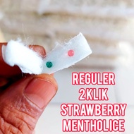 Busa filter Reguler double klik Stroberi mentol ice 50 gram full klik