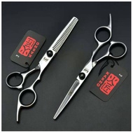 Professional stainless steel barber Scissors Japanese barber 440C Silver scissors thin hair