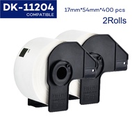 2Rolls Thermal labels Compatible Brother Label Film Tape DK11204 11204 DK 11204 DK-11204 for QL550/Q