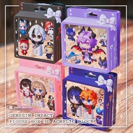 GENSHIN IMPACT 3D ACRYLIC BLOCK FIGURE BOX ( ARLECCHINO, SPINN, SANDBINA, CHISCARA FAN MERCH)